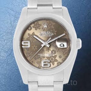 Rolex Datejust Pour des hommes 116200BFAO Argenté Cadran fleuri en bronze