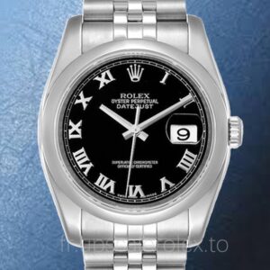 Rolex Datejust Pour des hommes 116200BKRJ 36mm Cadran Noir