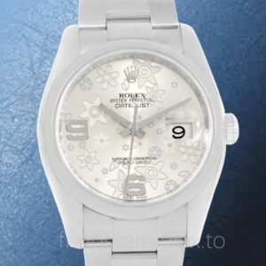 Rolex Datejust Pour des hommes 116200SFAO Cadran fleuri argenté 36mm