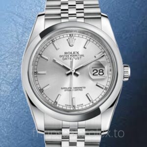 Rolex Datejust Pour des hommes 116200SSJ Cadran Argent 36mm