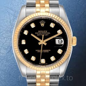 Rolex Datejust Pour des hommes 116233BKDJ Argenté Automatique Bracelet