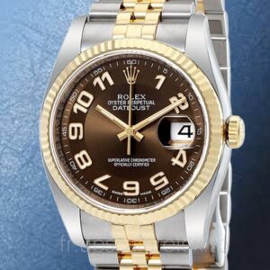 Rolex Datejust Pour des hommes 116233BRAJ Bracelet Argenté 36mm