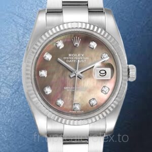 Rolex Datejust Pour des hommes 116234BKMDO Cadran en nacre Oysterlock
