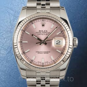 Rolex Datejust Pour des hommes 116234PSJ Bracelet Cadran rose Automatique