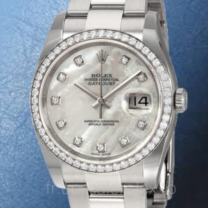 Rolex Datejust Pour des hommes 116244MDO 36mm Oysterlock Nacre
