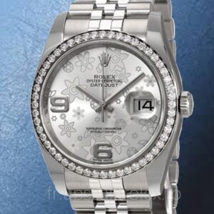 Rolex Datejust 116244SFAJ Pour des hommes Argenté 36mm