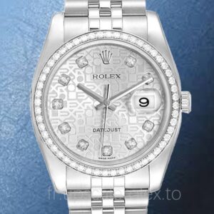 Rolex Datejust 116244SJDJ Pour des hommes 36mm Cadran Argent Automatique