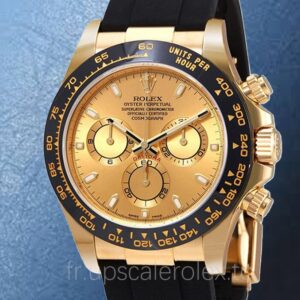 Rolex Daytona Pour des hommes 116518CSR Automatique Cadran Champagne Ton d'or