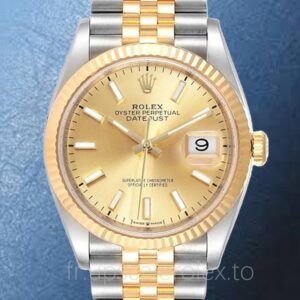 Rolex Datejust 126233CSJ Pour des hommes 36mm Bracelet Cadran Champagne