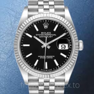 Rolex Datejust Pour des hommes 126234BKSJ 36mm Automatique Cadran Noir