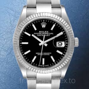 Rolex Datejust Pour des hommes 126234BKSO Cadran Noir Oysterlock Automatique