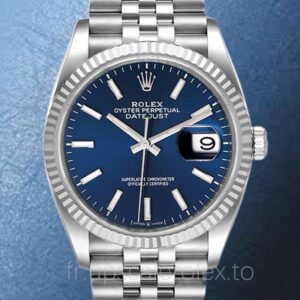 Rolex Datejust Pour des hommes 126234BLSJ Argenté Bracelet