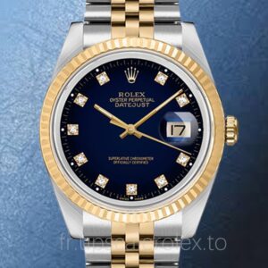 Rolex Datejust Pour des hommes 16233BLDJ Cadran Bleu Vignette 36mm