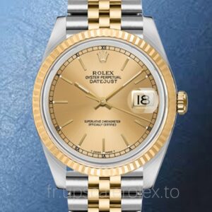 Rolex Datejust 36 Pour des hommes 16233CSJ Automatique 36mm Cadran Or