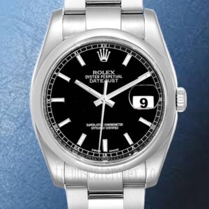 Rolex Datejust 116200BKSO Pour des hommes 36mm Regardez