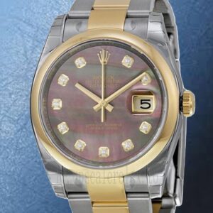 Rolex Datejust 36mm 116203BKMDO Pour des hommes Argenté