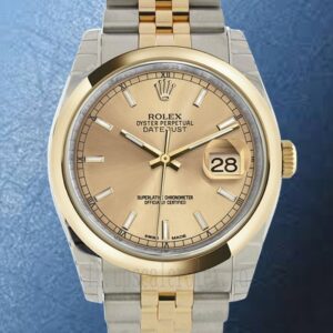 Rolex Datejust Pour des hommes 36mm 116203CSJ Argenté Bracelet Jubilé