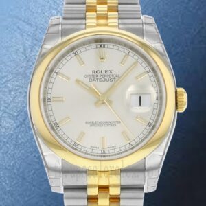 Rolex Datejust 36mm Pour des hommes 116203SSJ Cadran argenté Bracelet Jubilé