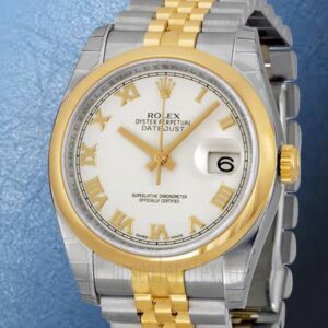 Rolex Datejust 36mm Pour des hommes 116203-0144 Cadran blanc