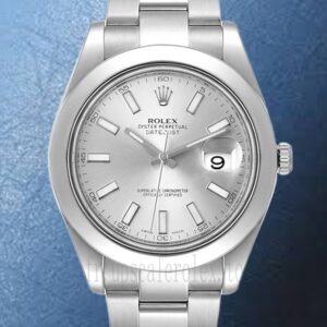 Rolex Datejust Pour des hommes 116300SSO 41mm Argenté Cadran argenté