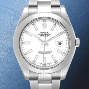 Rolex Datejust Pour des hommes 41mm 116300WSO Bracelet Huître