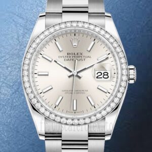 Rolex Datejust 36mm Dames m126284rbr-0006 Argenté