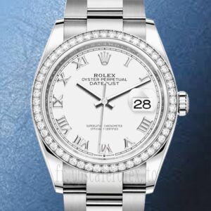 Rolex Datejust 36mm m126284rbr-0018 Dames Cadran blanc Regardez