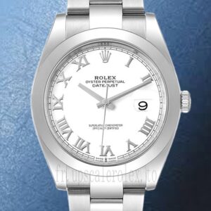 Rolex Datejust 41mm m126300-0015 Pour des hommes Cadran blanc Bracelet Huître