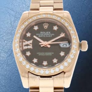 Rolex Datejust m279135rbr-0001 28mm Dames Regardez Doré rose
