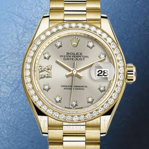 Rolex Datejust m279138rbr-0001 28mm Dames Cadran Argent Diamant Automatique