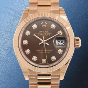 Rolex Datejust m279175-0016 Dames 28mm Doré rose Regardez