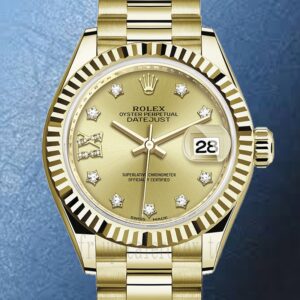 Rolex Datejust m279178-0014 Dames 28mm Automatique Ton d'or
