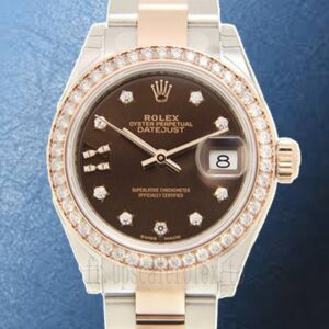 Rolex Datejust Dames 28mm m279381rbr-0004 Cadran Chocolat Regardez