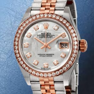 Rolex Datejust 28mm m279381rbr-0013 Dames Argenté