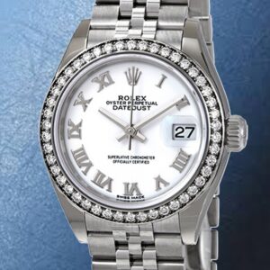 Rolex Datejust 28mm m279384rbr-0019 Dames Cadran blanc