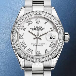 Rolex Datejust Dames m279384rbr-0020 28mm Regardez Argenté