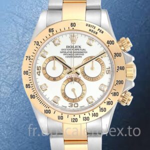 Rolex Daytona 40mm Pour Des Hommes 116523-78593 Cadran Blanc