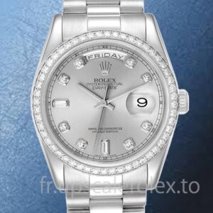 Rolex Day-Date Pour Des Hommes 118346 36mm Argenté