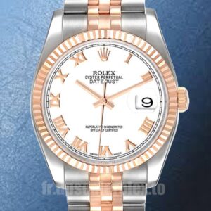 Rolex Datejust Pour des hommes 116231 36mm Bracelet Jubilé Cadran blanc