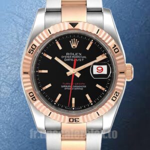 Rolex Datejust Turn-o-graph Pour des hommes 36mm 116261 Automatique Cadran noir
