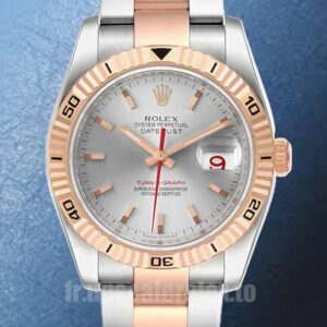 Rolex Datejust Turn-o-graph Pour des hommes 116261 36mm Argenté Bracelet Huître