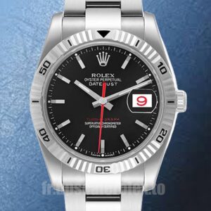 Rolex Datejust Turn-o-graph 116264 36mm Pour des hommes Cadran noir
