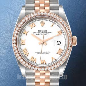 Rolex Datejust 36mm m126281rbr-0003 Pour des hommes Argenté Automatique