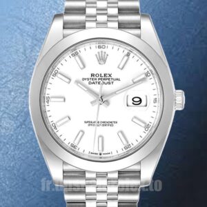 Rolex Datejust m126300-0006 Pour des hommes 41mm Argenté