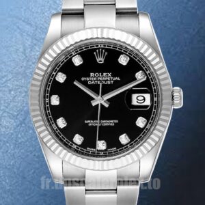 Rolex Datejust Pour des hommes 41mm m126334-0011 Bracelet Huître Cadran noir