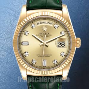Rolex Day-Date Pour des hommes m118138-0148 36mm Bracelet en cuir Regardez