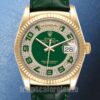 Rolex Day-Date 118138 Pour des hommes 36mm Bracelet en cuir Cadran vert