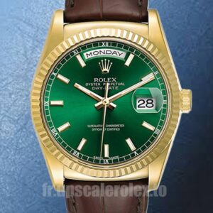 Rolex Day-Date Pour des hommes m118138-0030 36mm Bracelet en cuir