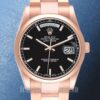 Rolex Day-Date 36mm Pour des hommes 118205 Cadran noir Doré rose