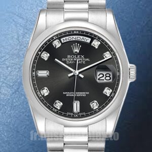 Rolex Day-Date 36mm Pour des hommes 118239-0089 Cadran noir Automatique